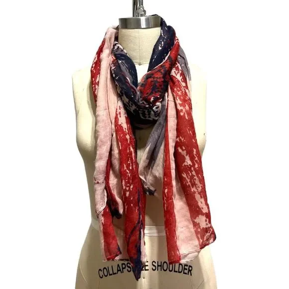 Stars and Stripes shawl scarf - Picture 2 of 2